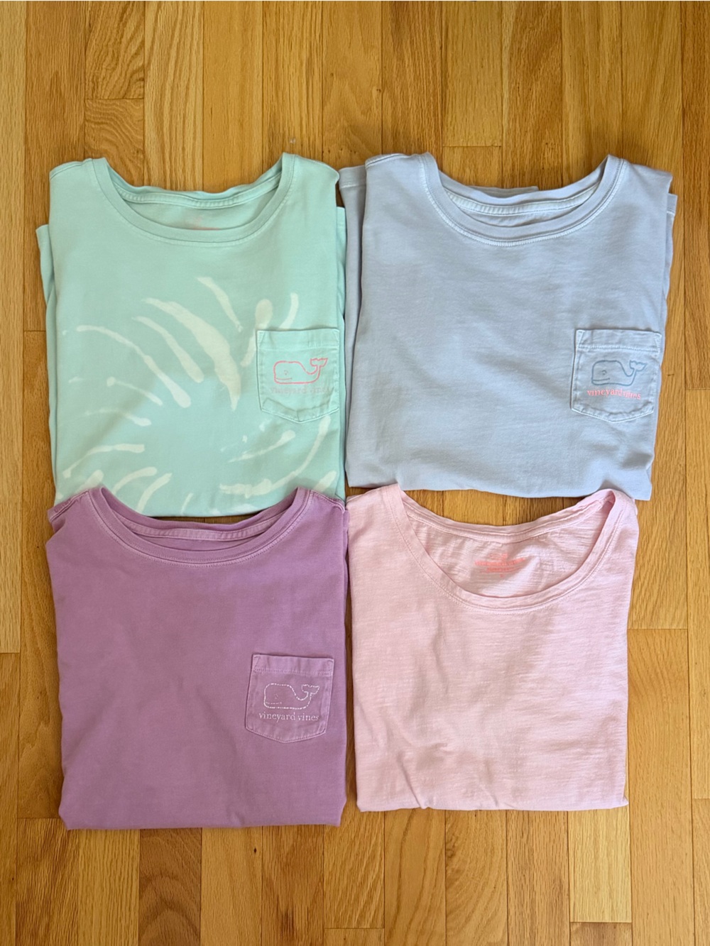 Vineyard Vines Pocket Tees - Mint, Light Blue, Lavender, Pink